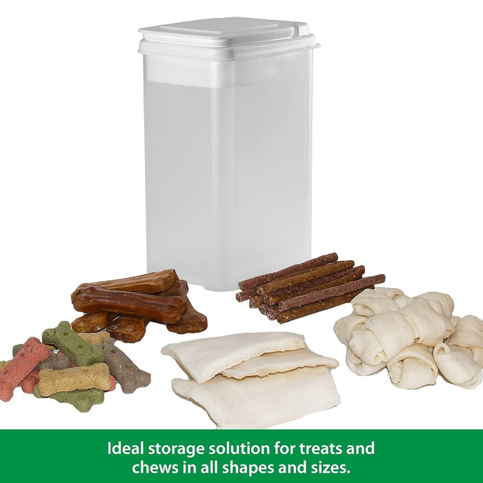 Bites & Bones Treat Canister, 3.25 qt - BU2K - White Lid / Clear Base - 3.25 qt - 1 - 6