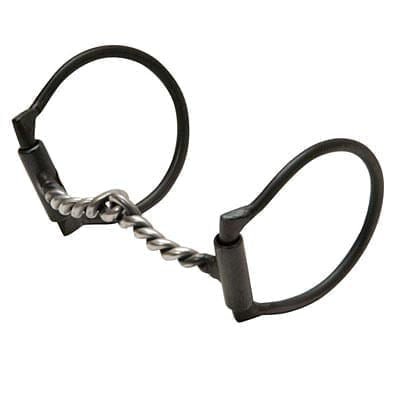 Black Steel Offset Dee Bit, Snaffle Mouth - Jeffers - Horse Supplies > Horse Tack > Bridle Bits