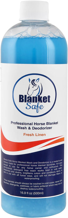 Blanket Safe Professional Horse Blanket Wash & Deodorizer, 16 oz - Jeffers - Horse Supplies > Horse Blankets & Sheets