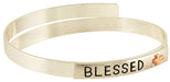 'Blessed' Two Tone Coil Bangle Bracelet - Jeffers - Dog Supplies > Dog Supplies