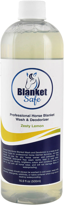 Blanket Safe Professional Horse Blanket Wash & Deodorizer, 16 oz - Zesty Lemon  