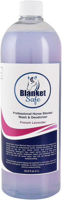 Blanket Safe Professional Horse Blanket Wash & Deodorizer, 32 oz - French Lavender  