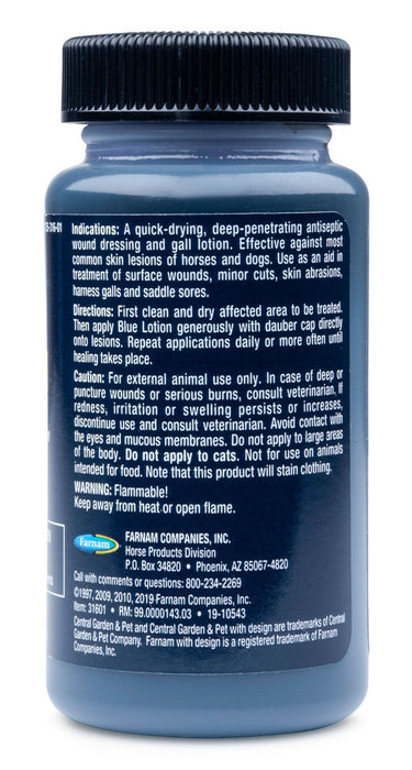 blue lotion wound dressing Farnam Wound-Kote Blue Lotion Spray Horse Wound Care for Use on Horses and Dogs