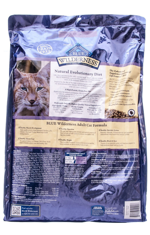 Blue Wilderness (Grain - Free) Adult Cat Food, Chicken, 12 lb - Jeffers - Cat Supplies > Cat Food