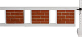 Burlingham 10' Red Brick Gate - Light Gray  