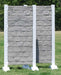 Burlingham 6' Stone Jump Standards, Pair - White/Gray Stone  