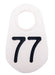 Bock's White Nylon Numbered Identification Tags, 1 - 100, Single Tag - DAXX - 6 - 3