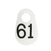 Bock's White Nylon Numbered Identification Tags, 1 - 100, Single Tag - DAXX - 6 - 1