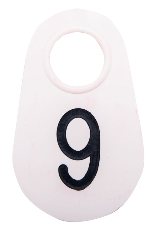 Bock's White Nylon Numbered Identification Tags, 1 - 100, Single Tag - DAXX - 6 - 2