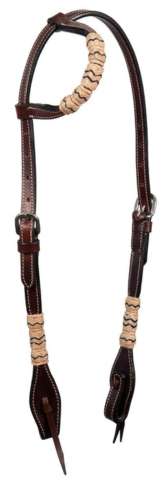 Braided Rawhide One Ear Headstall, Full - Jeffers - Horse Supplies > Horse Tack > Bridles & Headstalls