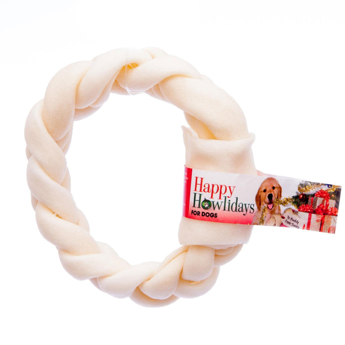 Braided USA Rawhide Wreath - Jeffers - Dog Supplies > Dog Treats