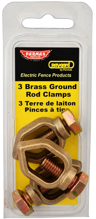 Brass Grounding Rod Clamps, 3 pack - Jeffers - Farm & Ranch Supplies > Fencing & Barriers