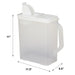 6-QT Pet Food Dispenser Color White Lid / Clear Base