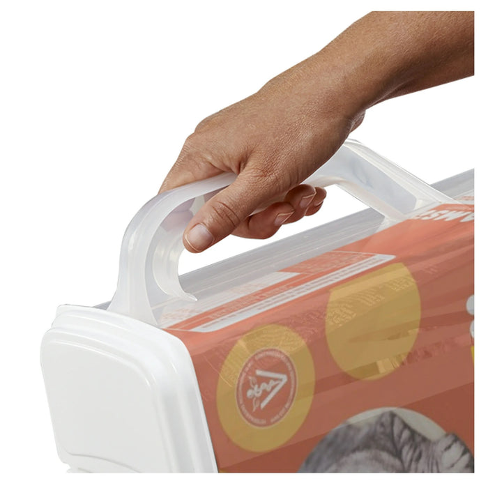 6-QT Pet Food Dispenser Color White Lid / Clear Base