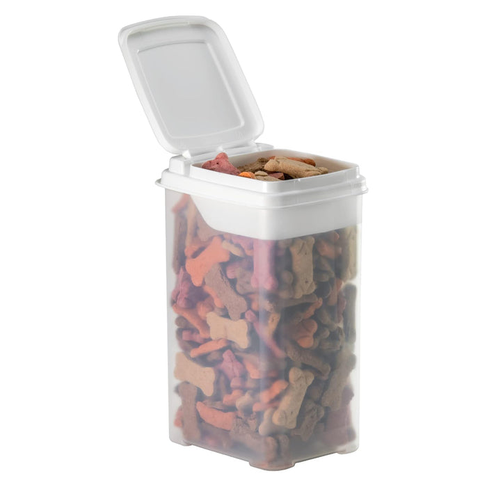 Bites & Bones 3.25-QT Treat Canister Color White Lid / Clear Base