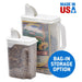 1.6-QT Pet Bird Food Keeper Color White Lid / Clear Base