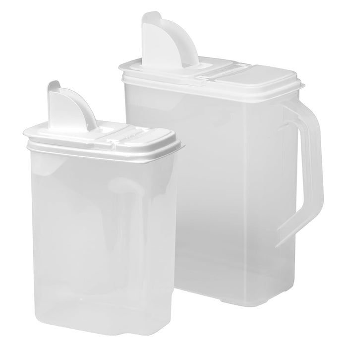 1.6-QT Pet Bird Food Keeper Color White Lid / Clear Base