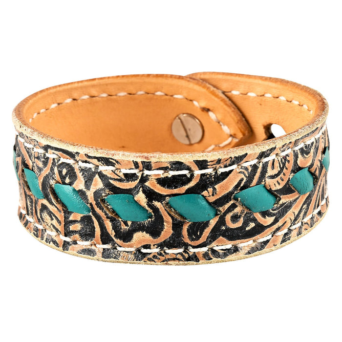 Buckstitch Bracelet, Two - Tone Floral & Turquoise - Jeffers - Women > Accessories, Jewelry, Handbags