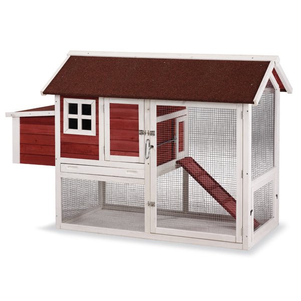 Budapest Chicken House – Wooden Outdoor Coop for 6–8 Laying Hens with Nesting Boxes - GAUDZ - 1