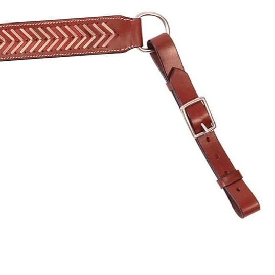 Buffalo Leather Brown Rawhide Laced Breast Collar - BUFUF - 3