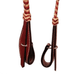 Buffalo Leather Brown Rawhide Laced One Ear Headstall - BUFUA - 4