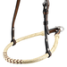 Buffalo Leather Rolled Rawhide Noseband for Horses with Stainless Steel Hardware - BUF1T - Natural Rawhide - 2
