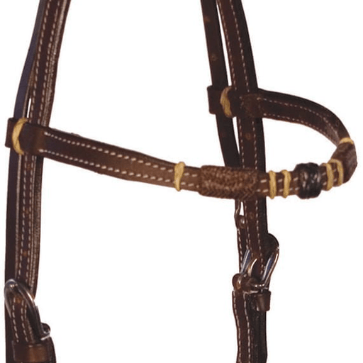 Buffalo Leather Tres Rawhide Browband Headstall - BUFVQ - 2