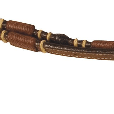 Buffalo Leather Tres Rawhide Roping Rein, 7 ft - BUFVT - 2