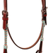 Buffalo Leather Turquoise Rawhide Laced Browband Headstall - BUFUG - 2