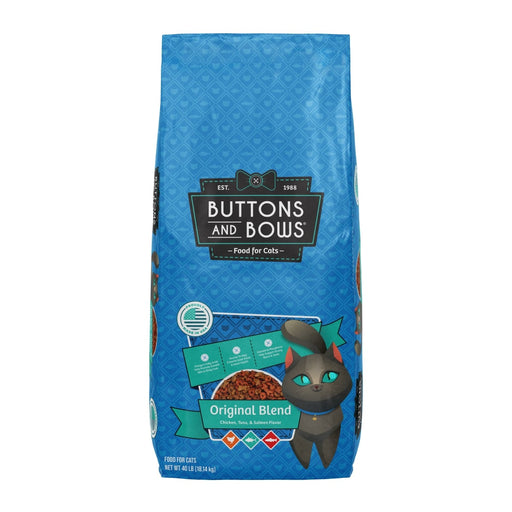 Buttons & Bows Original Blend Cat Food - SUS2U - 40 lb - Chicken, Salmon, Tuna - 1