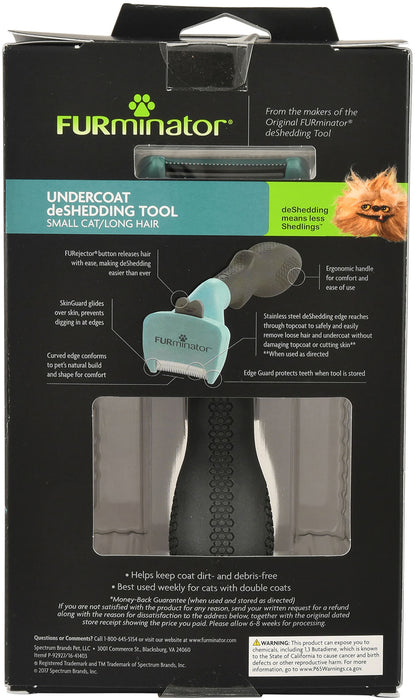 FURminator Undercoat deShedding Tool for Cats - Small FURminator for Cats  