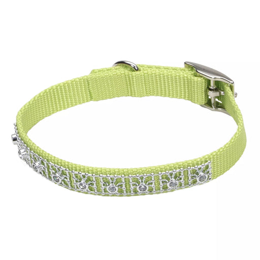 Coastal Jeweled Dog Collar - Lime Small - 5/8" x 14" 