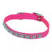 Coastal Jeweled Dog Collar - Pink Flamingo Small - 5/8" x 14" 