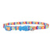 Li'l Pals Adjustable Patterned Dog Collar - Bright Tie Dye Petite Small - 3/8" x 8"-12" 