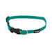 Li'l Pals Adjustable Patterned Dog Collar - Teal and Grey Diamonds Petite Small - 3/8" x 8"-12" 