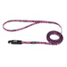 Li'l Pals Patterned Dog Leash with E-Z Snap - Pink Zebra X-Small - 3/8" x 6' 