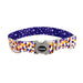 Sublime Adjustable Dog Collar - Purple Orange Cubes Medium - 1" x 12"-18" 