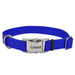 Coastal Adjustable Dog Collar with Metal Buckle - Blue Large - 1" x 18"-26" 