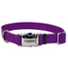 Coastal Adjustable Dog Collar with Metal Buckle - Purple Medium - 1" x 14"-20" 