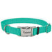 Coastal Adjustable Dog Collar with Metal Buckle - Teal Medium - 1" x 14"-20" 