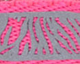 Lazer Brite 1" Dog Collar, 18"-26" - Pink Zebra  