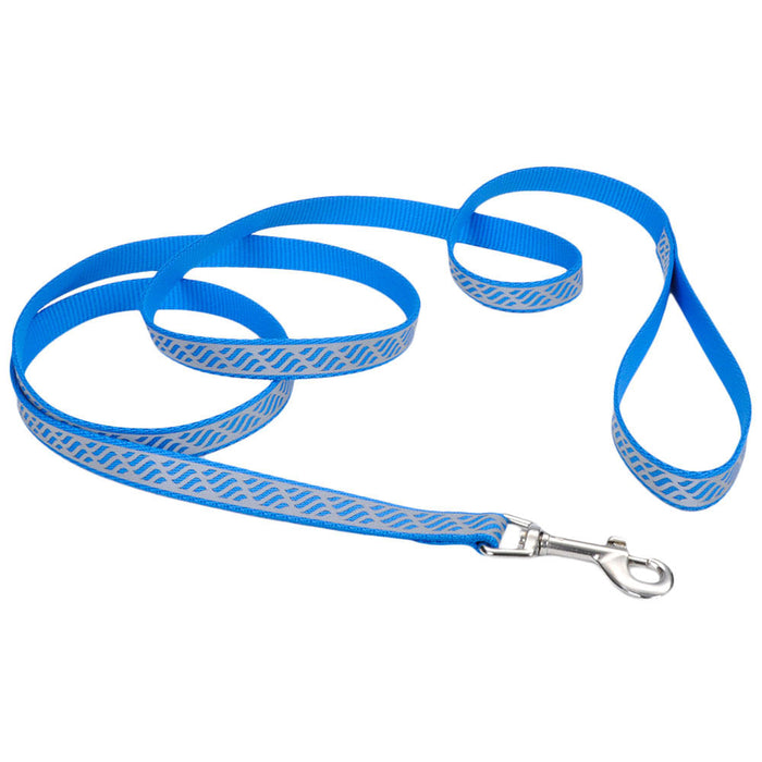 Coastal Pet Lazer Brite Dog Leash, 6' x 1" - Blue Lagoon Wave  