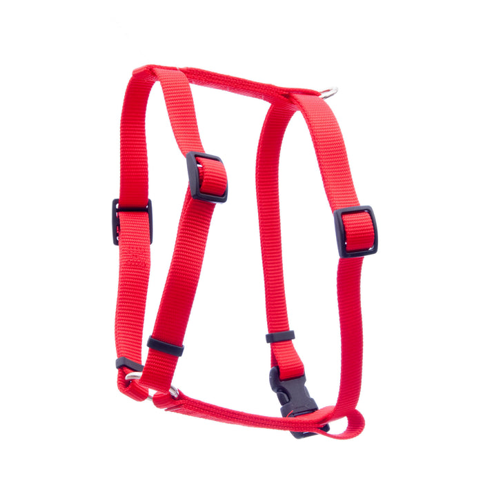 Nylon 5/8" Adjustable Harness, 14"-24" - Red  