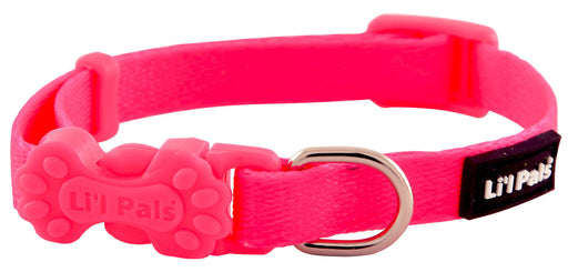 Li'l Pals Solid Collars and Leads, 5/16" W - 5"-7" Pink Li'l Pals Collar  