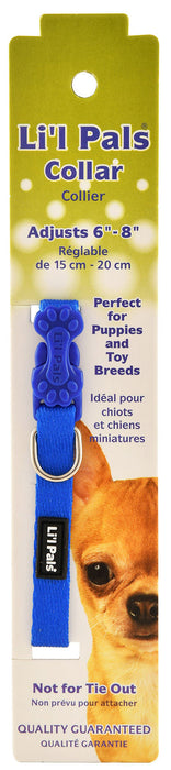 Li'l Pals Solid Collars and Leads, 5/16" W - 5"-7" Blue Li'l Pals Collar  