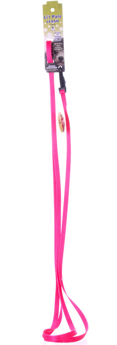 Li'l Pals Solid Collars and Leads, 5/16" W - 6' Neon Pink Li'l Pals Lead  