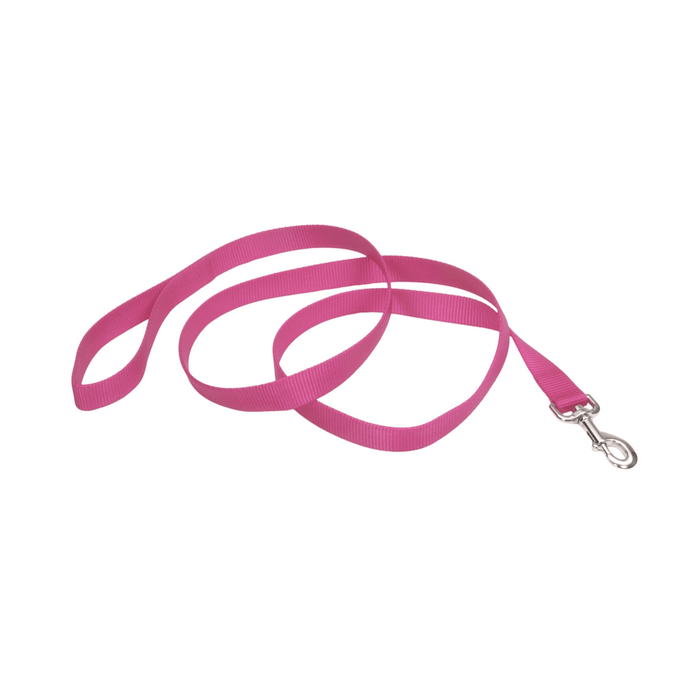 Coastal Single-Ply Dog Leash - Neon Pink  