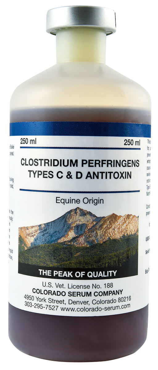 Clostridium Perfringens Types C & D Antitoxin - 250 mL  