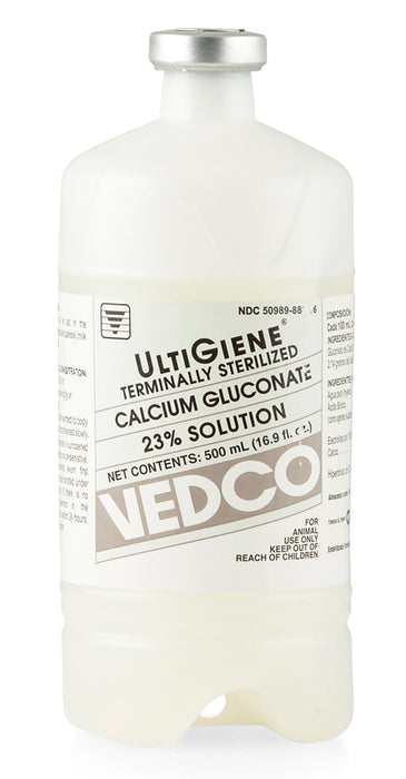 Calcium Gluconate 23% Solution, 500 mL - Jeffers - Animal Health & Wellness > Vitamins & Supplements