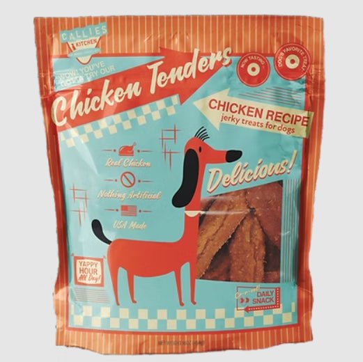 Callie’s Kitchen Chicken Jerky Dog Treats, 16 oz – Grain - Free, Soft, USA - Made Dog Snacks - PH3AP - 16 oz - Chicken - 1